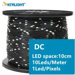 3pin DC5V/12V Black LED Pixel Light String WS2811 RGB Programmable Light String Holiday Atmosphere Light Christmas Light String