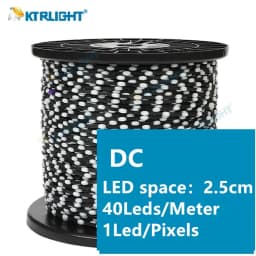 3pin DC5V/12V Black LED Pixel Light String WS2811 RGB Programmable Light String Holiday Atmosphere Light Christmas Light String