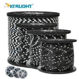 3pin DC5V/12V Black LED Pixel Light String WS2811 RGB Programmable Light String Holiday Atmosphere Light Christmas Light String