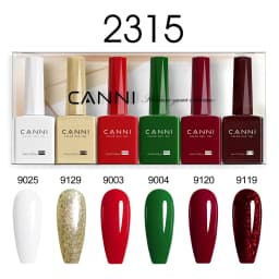 CANNI Christmas Color Gel Polish 9ml Hema Free TPO Free Nail Gel Polish Winter Colors Semi Permanent Gel Super Texture Brush