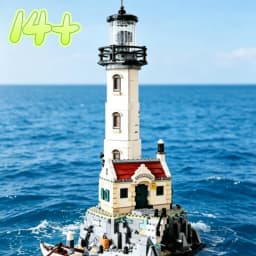 In Stock Technical Motorised Lighthouse Diy Educational Toy Without Box Assembled Building Blocks For Adults's Christmas Gifts