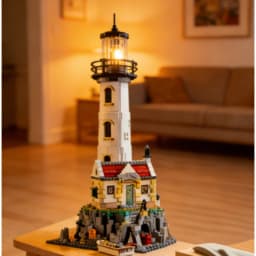 In Stock Technical Motorised Lighthouse Diy Educational Toy Without Box Assembled Building Blocks For Adults's Christmas Gifts