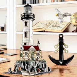 In Stock Technical Motorised Lighthouse Diy Educational Toy Without Box Assembled Building Blocks For Adults's Christmas Gifts