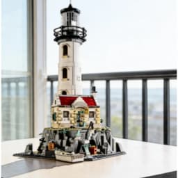 In Stock Technical Motorised Lighthouse Diy Educational Toy Without Box Assembled Building Blocks For Adults's Christmas Gifts