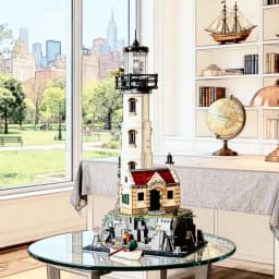 In Stock Technical Motorised Lighthouse Diy Educational Toy Without Box Assembled Building Blocks For Adults's Christmas Gifts