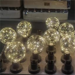 1pcs Colorful G95 LED Filament Bulbs Starry Sky Copper Wire Bulb Chirstmas String Lamp Glass for Indoor Christmas Decor