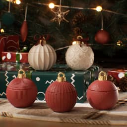 Twinkle Bauble Candle Jar Concrete Jesmonite Silicone Mold 4 oz Candle Refill Mold Christmas Home Decoration