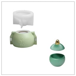 Twinkle Bauble Candle Jar Concrete Jesmonite Silicone Mold 4 oz Candle Refill Mold Christmas Home Decoration