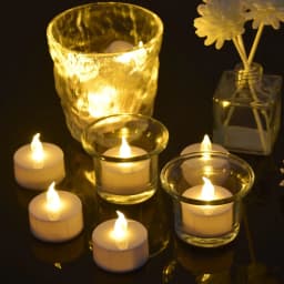 12-96Pcs Flameless LED Candle Creative wishing Led Tea Light Warm White Flameless Candle Halloween Christmas Decor Candle Light