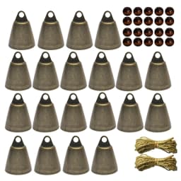 Vintage Brass Jingle Bells 38mm Small DIY Beeds Rope Crafts Kits Wind Chimes Housebreaking Dog Training Wedding Christmas Decor