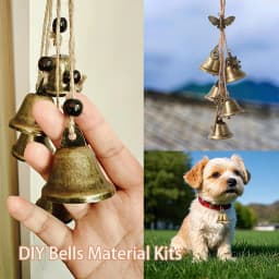 Vintage Brass Jingle Bells 38mm Small DIY Beeds Rope Crafts Kits Wind Chimes Housebreaking Dog Training Wedding Christmas Decor