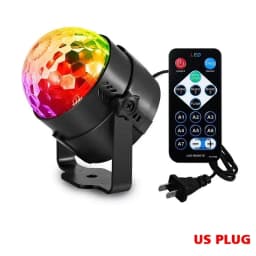 RGB LED Stage Disco Light Rotating DJ Ball Strobe Remote Sound Control Magic Dance Car Christmas Gift Party Club Laser Show Lamp