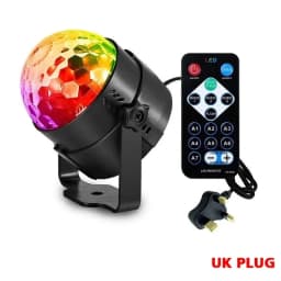 RGB LED Stage Disco Light Rotating DJ Ball Strobe Remote Sound Control Magic Dance Car Christmas Gift Party Club Laser Show Lamp