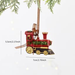 1 Piece Christmas Resin Wreath Bell & Bird Hanging Ornament for Home, Window, Christmas, Holiday and Party Decoration