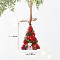1 Piece Christmas Resin Wreath Bell & Bird Hanging Ornament for Home, Window, Christmas, Holiday and Party Decoration