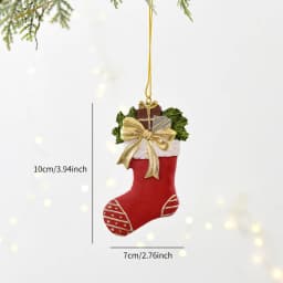 1 Piece Christmas Resin Wreath Bell & Bird Hanging Ornament for Home, Window, Christmas, Holiday and Party Decoration