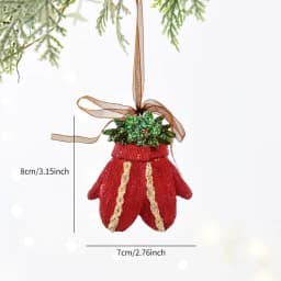 1 Piece Christmas Resin Wreath Bell & Bird Hanging Ornament for Home, Window, Christmas, Holiday and Party Decoration