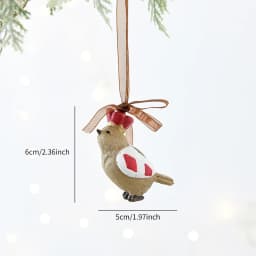 1 Piece Christmas Resin Wreath Bell & Bird Hanging Ornament for Home, Window, Christmas, Holiday and Party Decoration