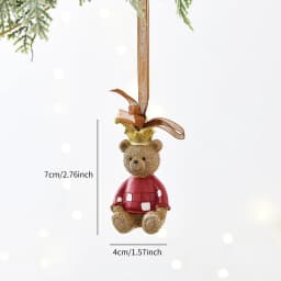 1 Piece Christmas Resin Wreath Bell & Bird Hanging Ornament for Home, Window, Christmas, Holiday and Party Decoration