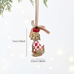 1 Piece Christmas Resin Wreath Bell & Bird Hanging Ornament for Home, Window, Christmas, Holiday and Party Decoration