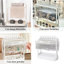 Display Stand Simple Jewelry Storage Badge Organizer MultiFunctional Storage Rack Collectibles Figurines Ornament Rack Christmas