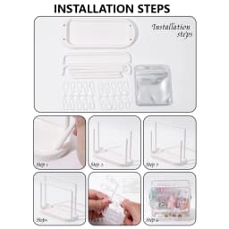 Display Stand Simple Jewelry Storage Badge Organizer MultiFunctional Storage Rack Collectibles Figurines Ornament Rack Christmas