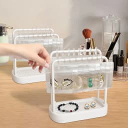 Display Stand Simple Jewelry Storage Badge Organizer MultiFunctional Storage Rack Collectibles Figurines Ornament Rack Christmas