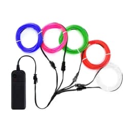 5 in 1 Glow Wire Cable LED Neon Christmas Dance Party DIY Costumes Luminous Clothes Light Decoration Kids Joke Toys 1m Each Cabl
