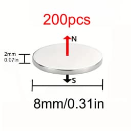 8x2mm Circular Invisible Magnet - Multi Purpose Suitable for Hanging, Christmas DIY, Home, Bag Button, Office, Fixed Aesthetic