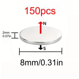 8x2mm Circular Invisible Magnet - Multi Purpose Suitable for Hanging, Christmas DIY, Home, Bag Button, Office, Fixed Aesthetic