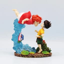 Anime Ponyo On The Cliff Figure Action Figure 15cm Ponyo Meets Sosuke Static Model Ornaments Children's Birthday Christmas Gifts