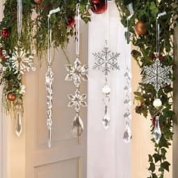 10Pcs Sparkling Snowflake Christmas Tree Hanging Pendant Decor Home Room Decoration Xmas Navidad DIY New Year Gift Wedding Decor
