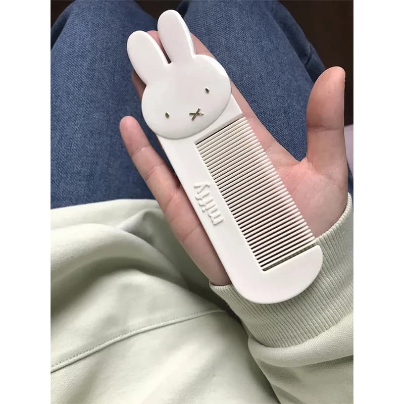Kawaii Miffy Cute Anti-static Hair Comb Home Close Tooth Comb Portable Straight Hair Long Hair Comb Christmas Gift