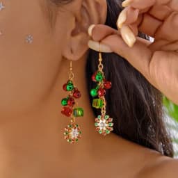 Creative Christmas Grandpa and Grandma Zircon Stud Earrings For Women White Pearl Crystal Snowman Elk Earring New Year Jewelry
