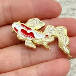 Enamel Red Koi Fish Chinese Style Brooch Badge for Women Brooches Pin Badges Alloy Backpack Icons Christmas Jewelry Gift