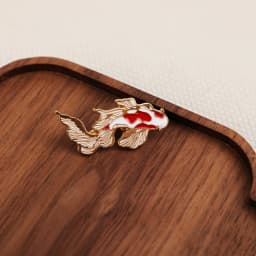 Enamel Red Koi Fish Chinese Style Brooch Badge for Women Brooches Pin Badges Alloy Backpack Icons Christmas Jewelry Gift