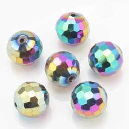 22mm 96Facets Ball Electroplated Glass Round Bead Pendant For DIY Making Crystal Sun Catcher Christmas Tree Home Wedding Decor