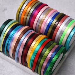 Satin Ribbon 22.8Meters 6mm 25yards 1/4inch Gift Wrap Bow Crafts Material Gold Sage Green Wedding Party Christmas Decoration