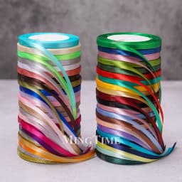 Satin Ribbon 22.8Meters 6mm 25yards 1/4inch Gift Wrap Bow Crafts Material Gold Sage Green Wedding Party Christmas Decoration