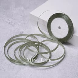 Satin Ribbon 22.8Meters 6mm 25yards 1/4inch Gift Wrap Bow Crafts Material Gold Sage Green Wedding Party Christmas Decoration