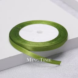 Satin Ribbon 22.8Meters 6mm 25yards 1/4inch Gift Wrap Bow Crafts Material Gold Sage Green Wedding Party Christmas Decoration