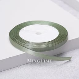 Satin Ribbon 22.8Meters 6mm 25yards 1/4inch Gift Wrap Bow Crafts Material Gold Sage Green Wedding Party Christmas Decoration