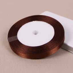 Dark Coffee Brown Satin Ribbons DIY Handmade Bows Crafts Material Christmas Halloween Birthday Party Gift Wrapping Ribbon Tape