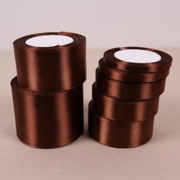 Dark Coffee Brown Satin Ribbons DIY Handmade Bows Crafts Material Christmas Halloween Birthday Party Gift Wrapping Ribbon Tape