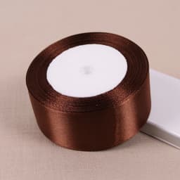Dark Coffee Brown Satin Ribbons DIY Handmade Bows Crafts Material Christmas Halloween Birthday Party Gift Wrapping Ribbon Tape