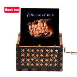 ##Antique carved Wooden Hand Crank  Dragon Ball Music Box Action Figure Collection Model Toys Gifts Christmas Gift Birthday Gift
