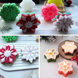 1Pcs Silicone Snowflake Mold for Christmas Baking Thickened Mold for Making Snowflake Candles Desserts Mousse And Candy