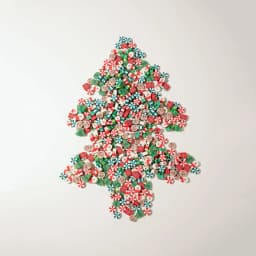 100/200pcs Christmas Polymer Clay Beads Christmas Tree Santa Claus Spacer Loose Beads for Earrings Necklace Bracelet Jewelry Mak