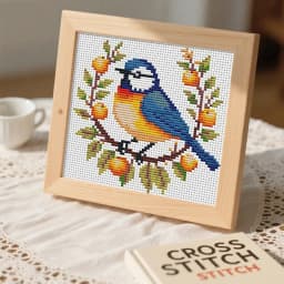 EverShine 10Pcs Cross Stitch Kit Bird DIY Embroidery Flower Animal 11CT Printed Canvas Entry Level Sewing Crafts Christmas Gift