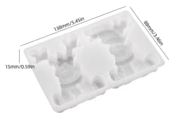 Christmas Silicone Mold Sitting Reindeer Resin Casting Mold for DIY Ornament Holiday Party Decor Gift Winter Party Decoration